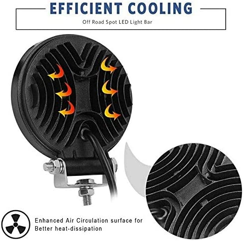 Proiector LED rotund, lampă cu LED-uri, cu lumină difuză FLOOD, 12V 24V, subțire (Slim), 27W [6]