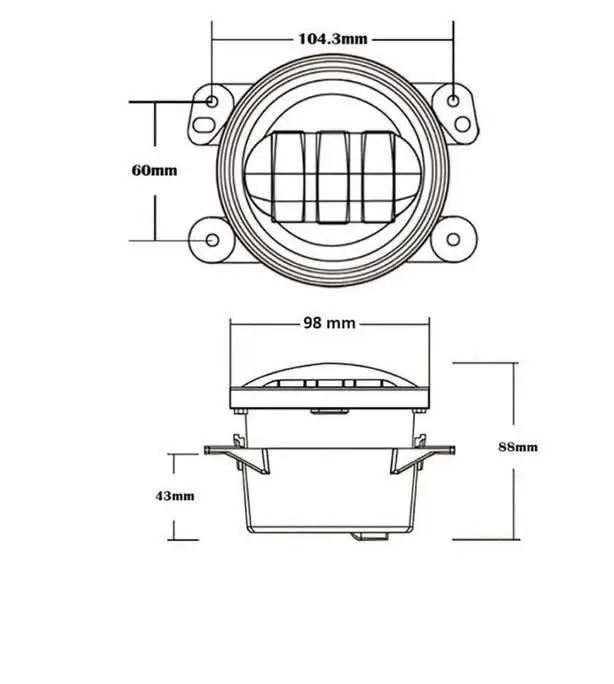 Set proiectoare ceață Dacia Duster (2010–2013) LED cu DRL și semnalizare, 30W, 12-24V lumină alb-galbenă, Ø 98 mm, H11 - set de 2 bucăți - Copie [2]