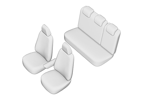Set huse scaune dedicate Ford Focus 2019-2023 (Bancheta fractionata + husa cotiera) [3]