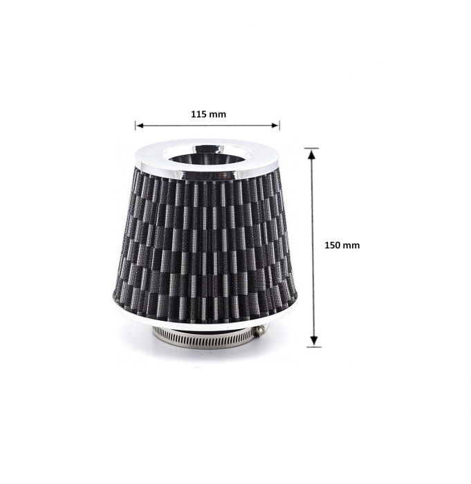 Filtru de aer sport universal 76mm Carbon FLEX [5]