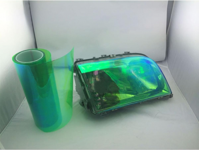 Folie de protecție verde transparentă pentru faruri și stopuri - 10M x 30 cm [2]