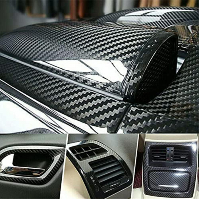 Folie carbon 5D decorativa auto  1.52 X 18m, negru [4]