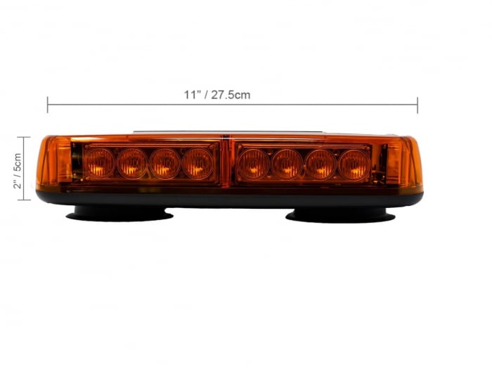 Girofar cu Magnet, 15 Moduri, Sticlă Portocalie, pentru Asistență Rutieră, Platformă, Fulgi de Zăpadă și altele 12V 24V [6]