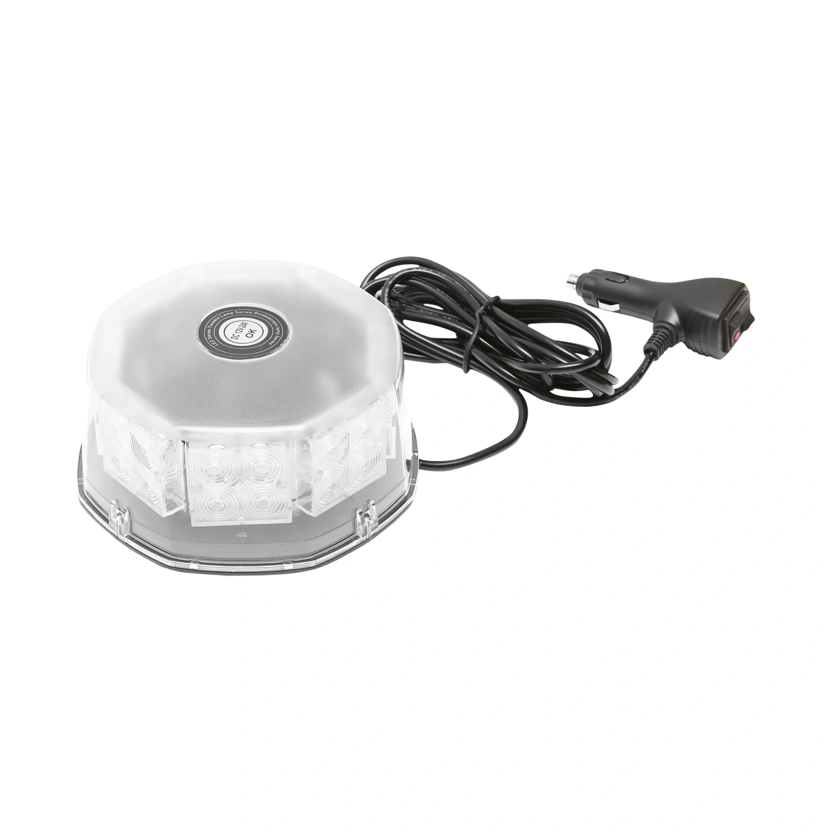 Girofar  rotund 12/24V cu 32 SMD-uri lumina galbena si prindere magnetica [3]