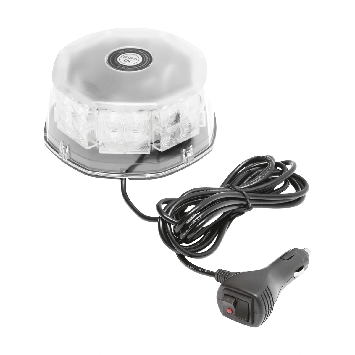 Girofar  rotund 12/24V cu 32 SMD-uri lumina galbena si prindere magnetica [1]