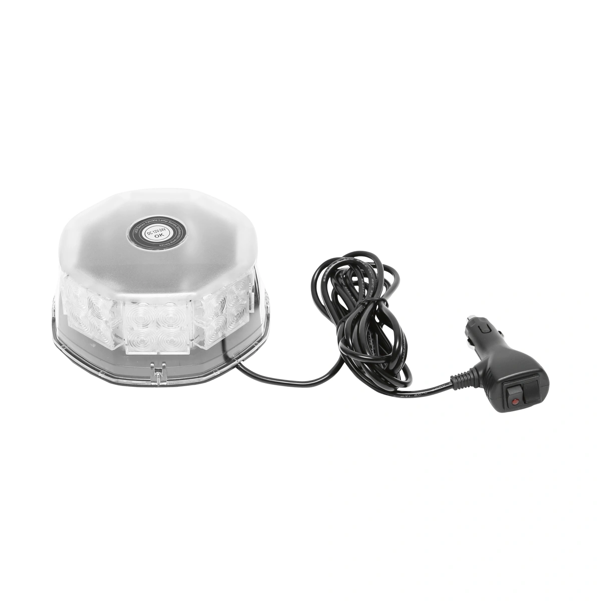 Girofar  rotund 12/24V cu 32 SMD-uri lumina galbena si prindere magnetica [2]