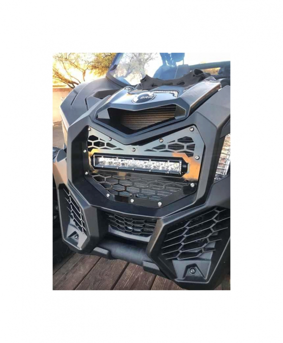 Grila radiator echipata cu proiector LED BAR compatibila MAVERICK X3 Cod: RZR-021 [2]