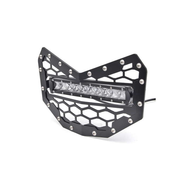 Grila radiator echipata cu proiector LED BAR compatibila MAVERICK X3 Cod: RZR-021 [1]