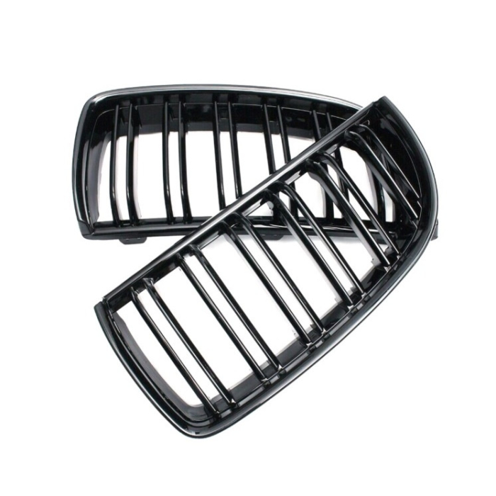 Grile Centrale Duble Pentru BMW Е90 Е91 05-08 Inainte de Facelift Lucios Negru [3]