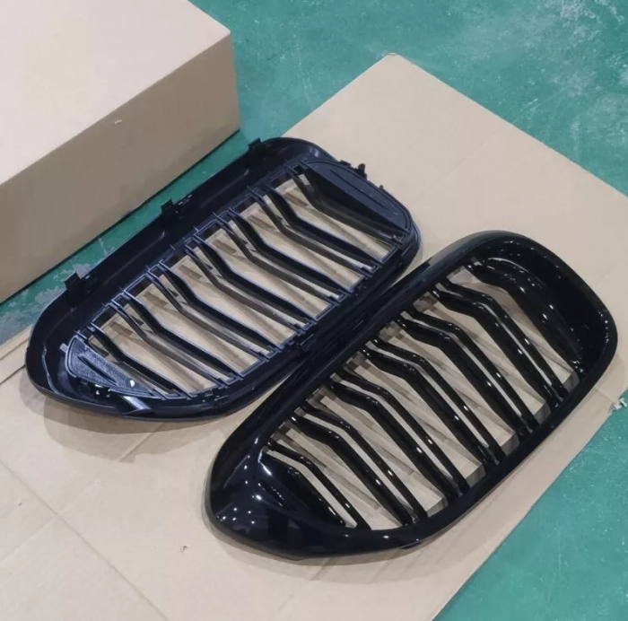 Grile duble pentru BMW Seria 5 G30 G31 G38 520i, 523i, 528i, 530i, 535i, 550i, 520d, 530d, 530e, 530eX, 530iX, 550iX (xDrive), 540dX 2017-2019 Luciu Negru [14]