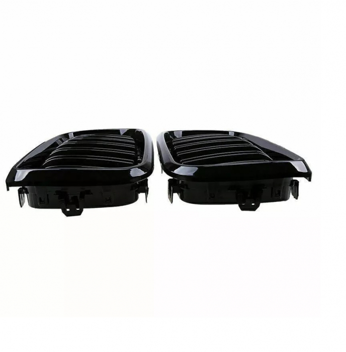 Grile duble pentru BMW X5 X6 F15 F85 F16 F86 2014+ Luciu Negru [11]