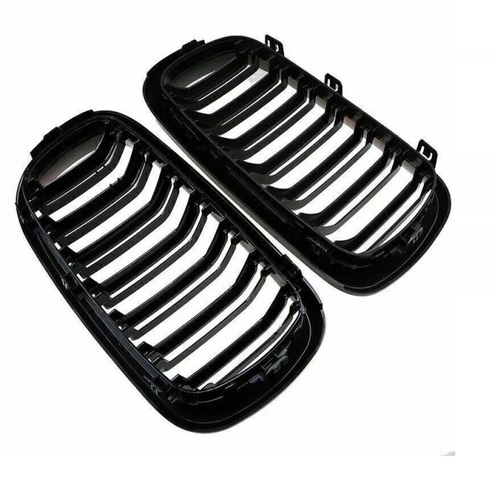 Grile duble pentru BMW X5 X6 F15 F85 F16 F86 2014+ Luciu Negru [9]