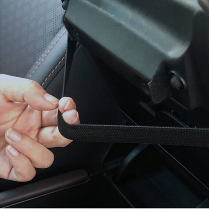 Husa Cotiera Auto Universala 29 cm x 17 cm negru cu cusaturi albe [5]