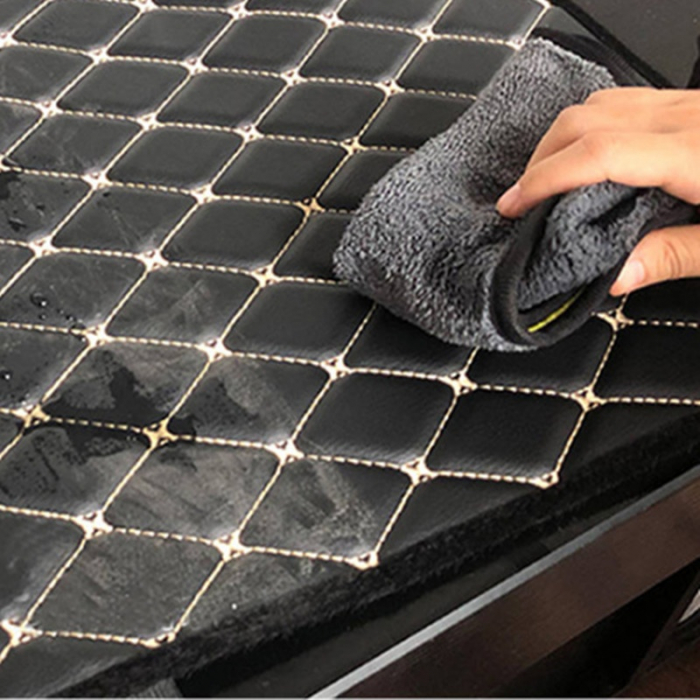 Husa Cotiera Auto Universala 29 cm x 17 cm negru cu cusaturi albe [4]
