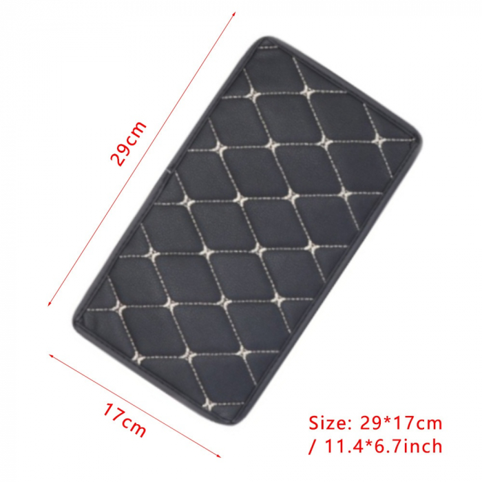 Husa Cotiera Auto Universala 29 cm x 17 cm negru cu cusaturi albe [10]