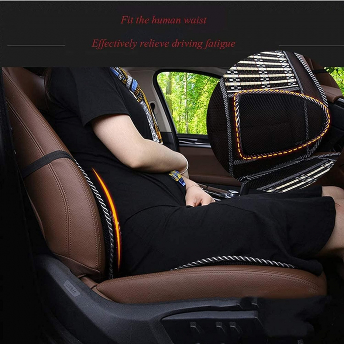 Husa de scaun ergonomica antitranspiratie din lemn de bambus [10]