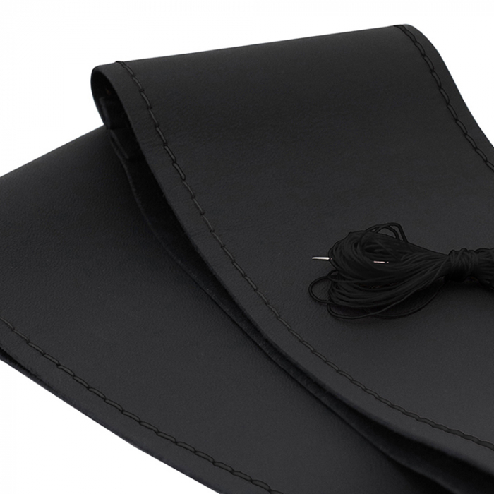 Husa Volan Cu Snur Piele Naturala Two Line Negru 37-39 Cm [4]