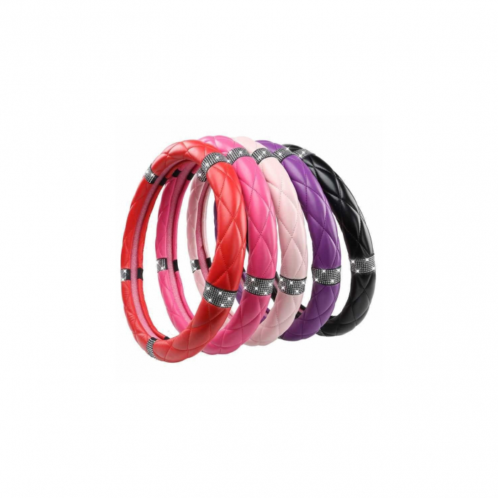 Husa volan imitatie piele marime M  37-38 cm diverse culori [3]