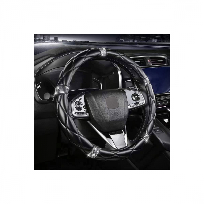 Husa volan imitatie piele marime M, diverse culori Cod: WK-1016 - Rosu [2]