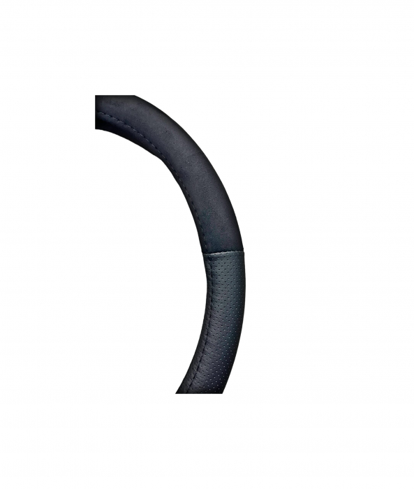 Husa volan imitatie piele si alcantara , Marimea M, culoare negru Cod: WK-1015 [2]