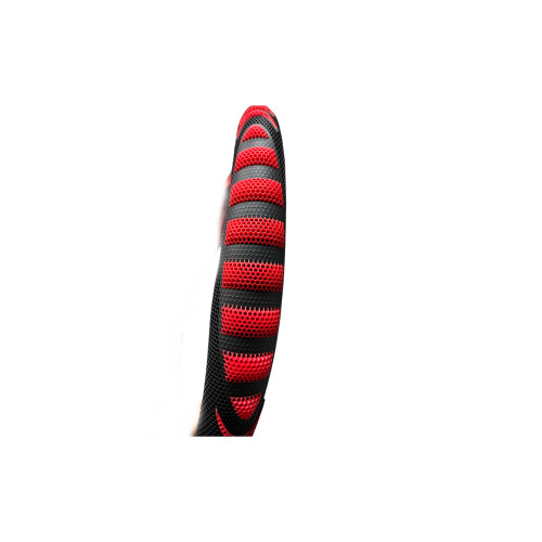Husa volan imitatie piele si silicon rosu marime M 38cm [2]