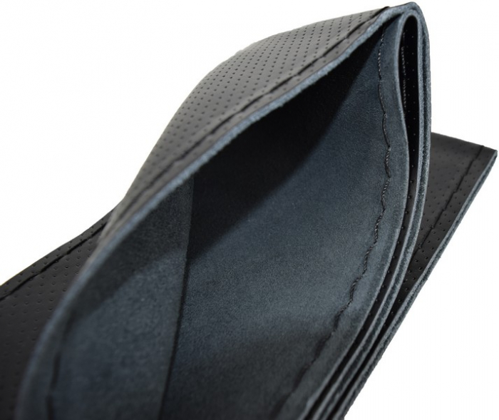 Husa volan piele cu gaurele LUXA399 marimea: L ,culoare: negru [3]