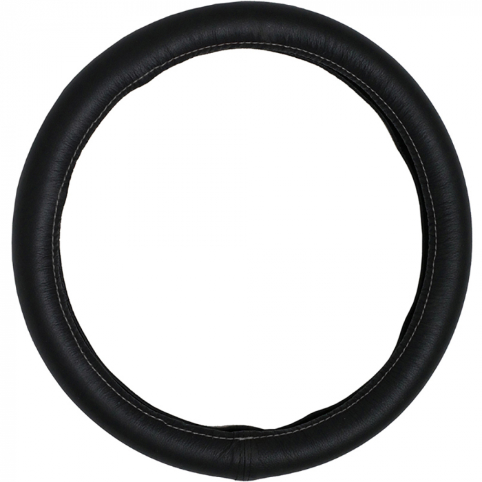 Husa Volan Piele Naturala One Line Negru 37-39 Cm [3]