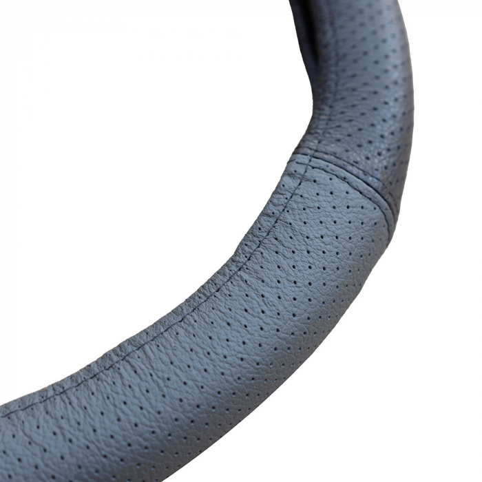Husa Volan Piele Naturala Perforata Gri 37-39 Cm [7]