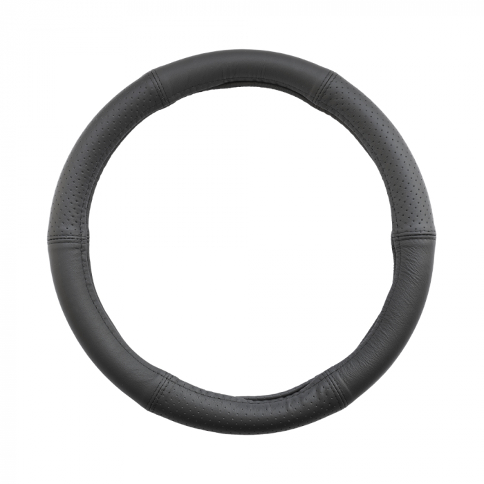 HUSA VOLAN PIELE NATURALA SEMI PERFORATA NEGRU 35-37 CM [2]