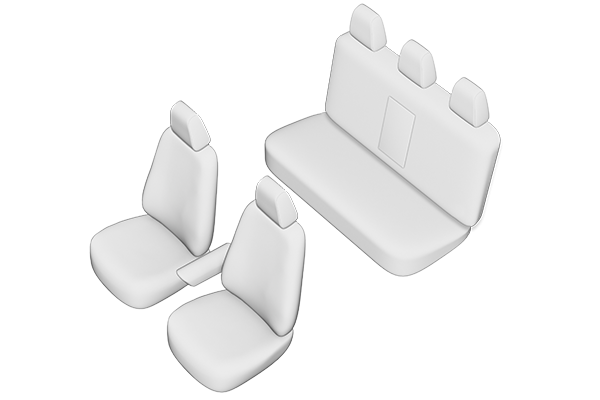 Set Huse scaune dedicate Audi A6 C6 (2005-2011) + 2 huse cotiere [3]