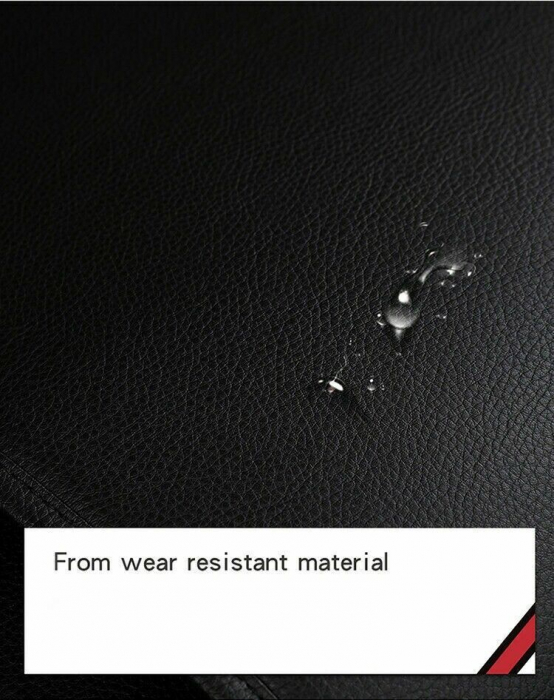 Huse Scaun Auto piele ecologica, negru albastru, 5 buc [9]