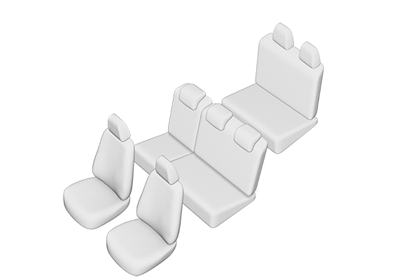 Set Huse scaune dedicate Dacia Logan Mcv 7 Locuri (2004-2012) [2]