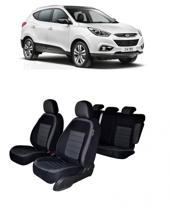 Huse scaun Hyundai IX35 (2010-2015) Include husa pentru cotiera [1]