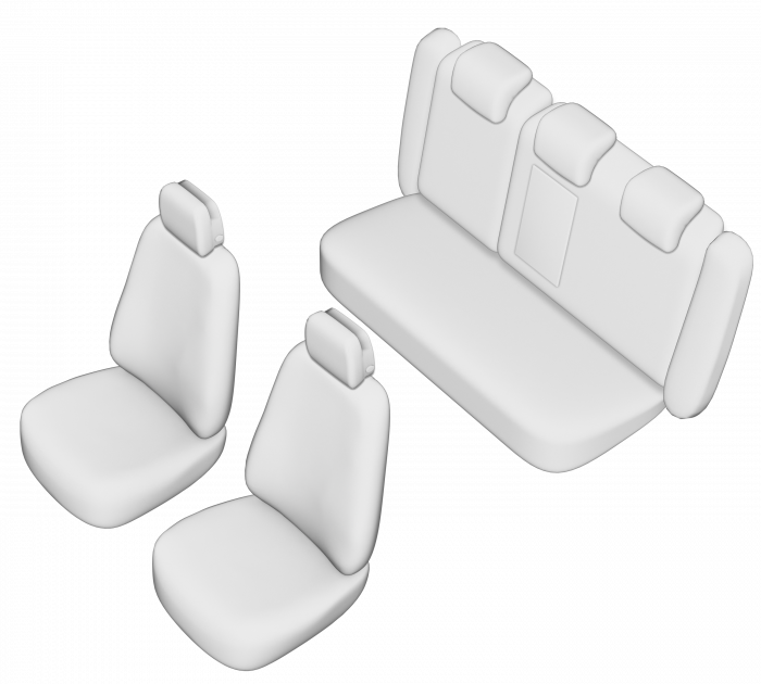 Huse scaun Opel Insignia (2009-2016)  (BANCHETA FRACTIONATA) CU TETIERE SPATE IN FORMA DE L [2]