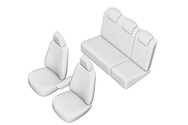 Set Huse scaune dedicate Volkswagen Polo V (2010-2017) +husa pentru cotiera [3]