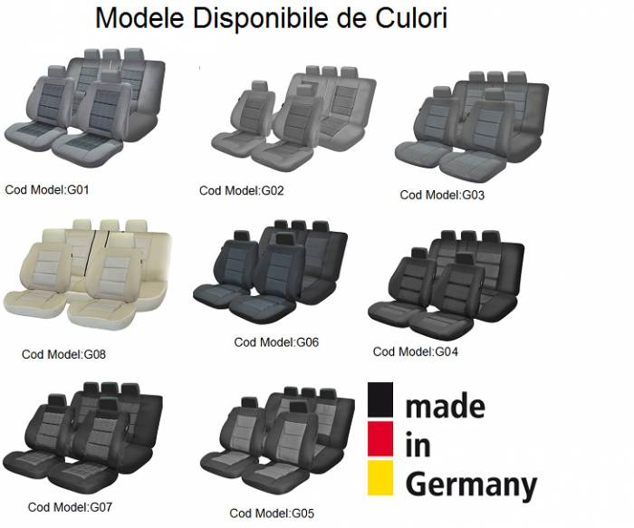 Huse scaune 5 locuri dedicate FIAT Scudo 2009 - 2017 Premium [3]