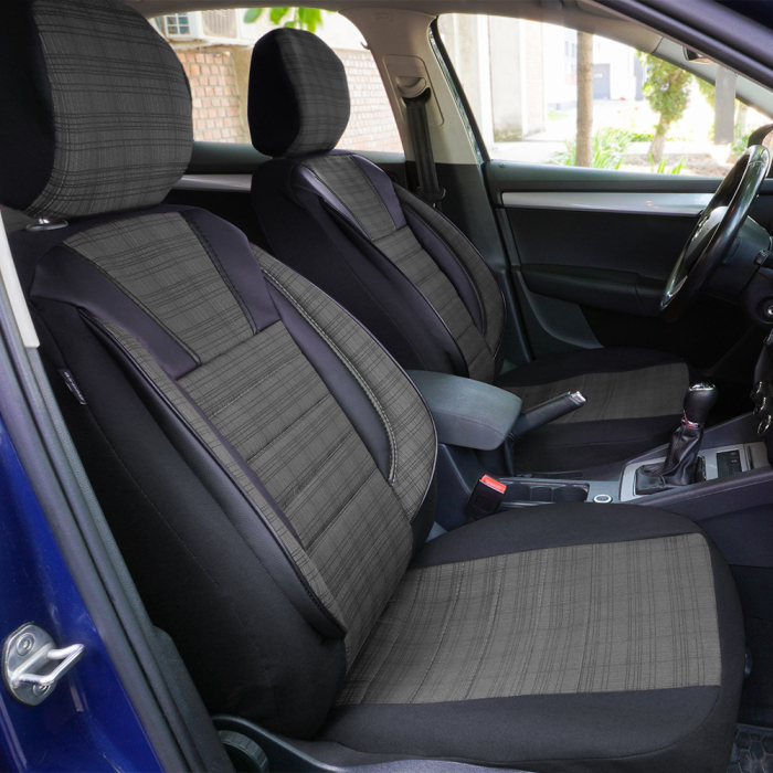 Set  Huse scaune auto VW T-ROC (2019-2024) Luxury  Piele ecologica + Textil [2]