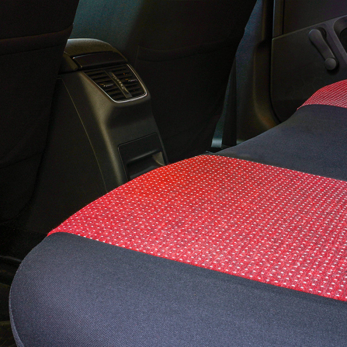 Huse scaune auto cu insertii de piele ecologica SEAT Cordoba 2000 -2009 (Rosu) [5]