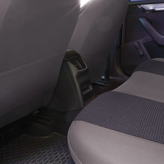 Huse scaune auto cu insertii de piele ecologica SEAT Cordoba 2000 -2009 (Gri) [4]