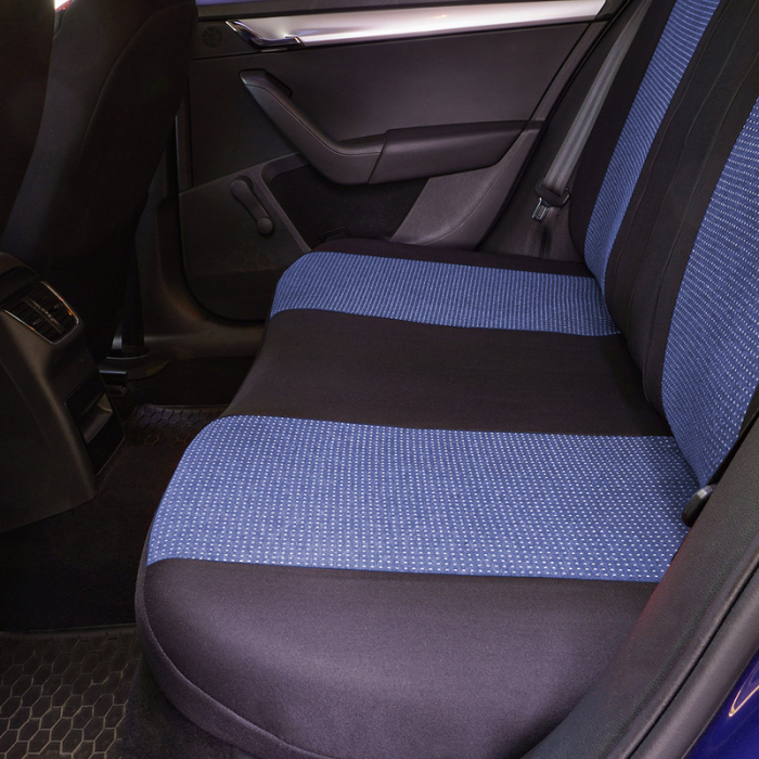 Huse scaune auto cu insertii de piele ecologica SEAT Cordoba 2000 -2009 (Albastru) [4]