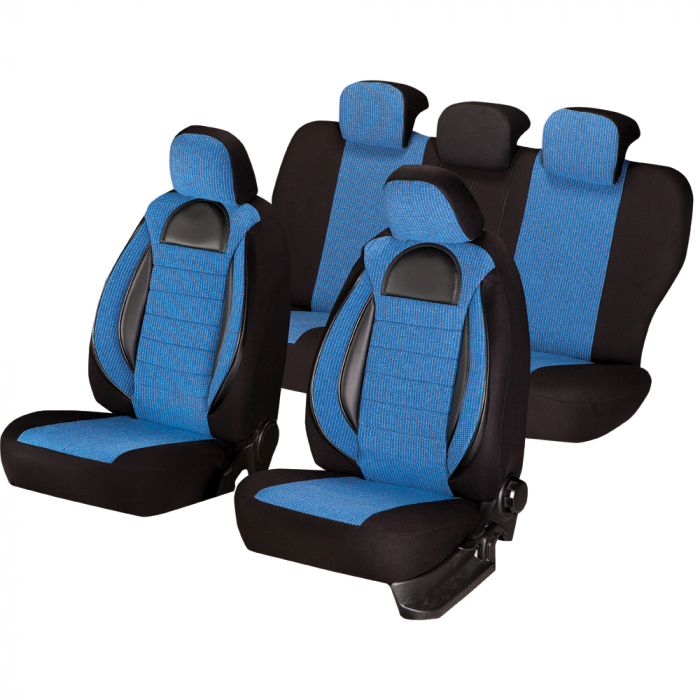 Huse scaune auto cu insertii de piele ecologica SEAT Cordoba 2000 -2009 (Albastru) [1]