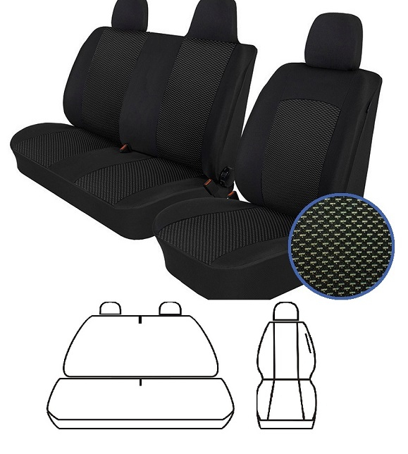 Set Huse scaune  dedicate VW T6 (2015-2023) 2+1 [2]