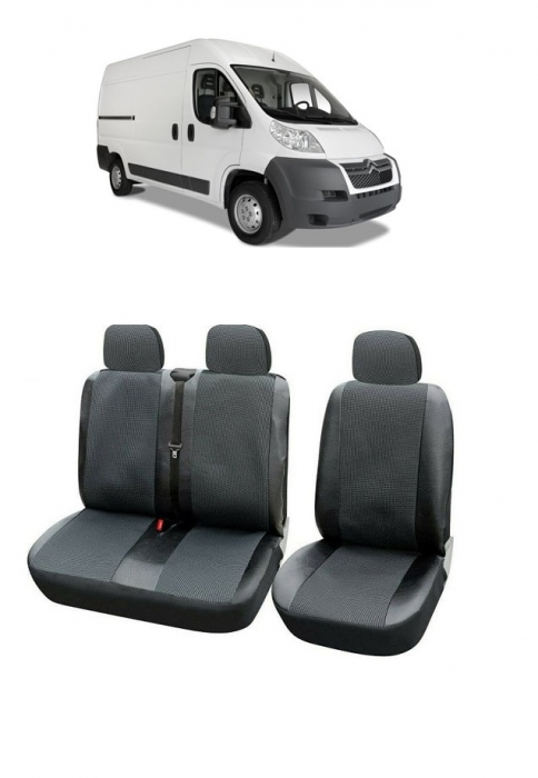 Huse scaune auto piele si textil dedicate CITROEN JUMPER (2006-2018) 2+1 [1]