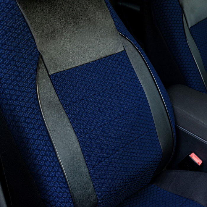 Huse scaune auto SEAT TOLEDO 2000 - 2010 Premium Elegance Albastru Piele ecologica + Textil [4]