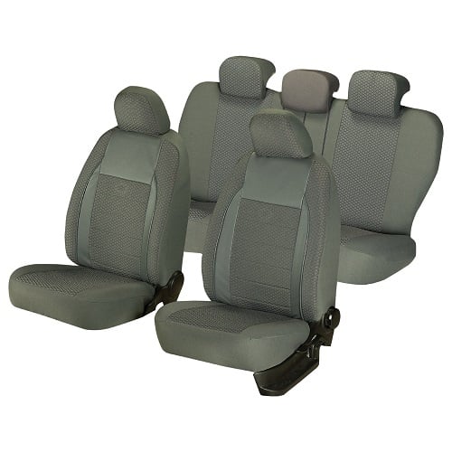 Huse scaune dedicate VW GOLF 1998 - 2005 Premium piele si textil Gri [5]