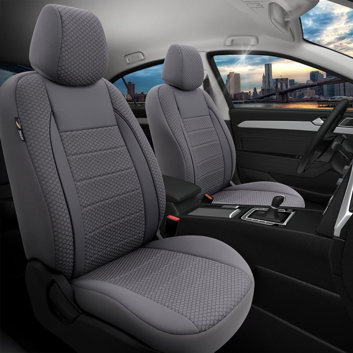 Huse scaune dedicate VW GOLF 1998 - 2005 Premium piele si textil Gri [3]