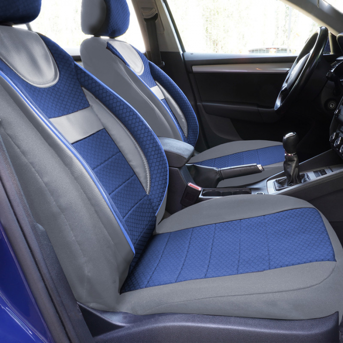 Huse scaune material textl cu insertii de piele dedicate NISSAN X-TRAIL T32 2014 - 2019 [3]
