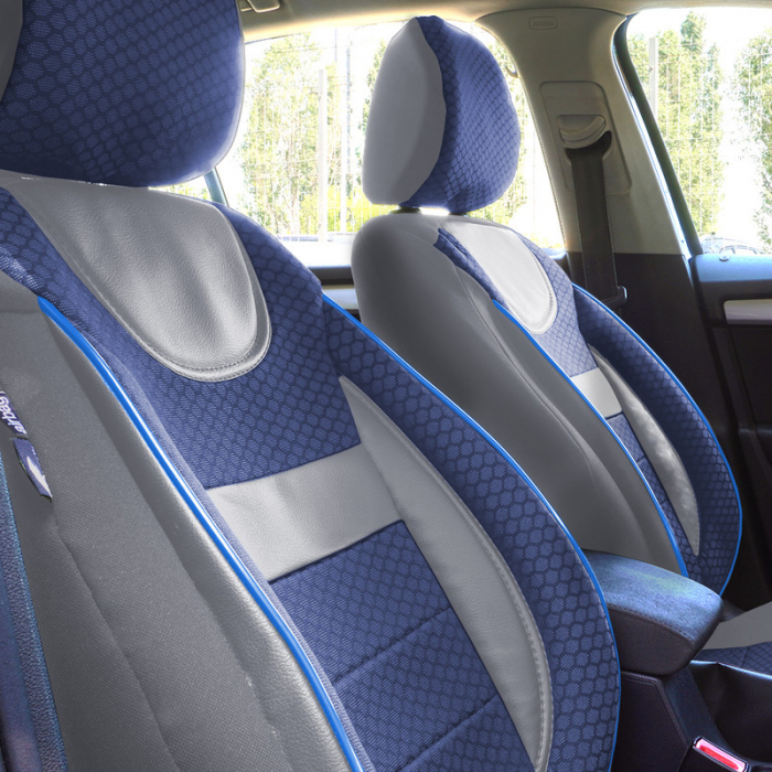 Huse scaune material textl cu insertii de piele dedicate NISSAN X-TRAIL T32 2014 - 2019 [4]