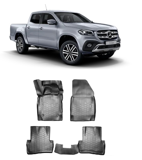 Set covorase cauciuc stil tavita Mercedes Clasa X 2017-2020 [1]