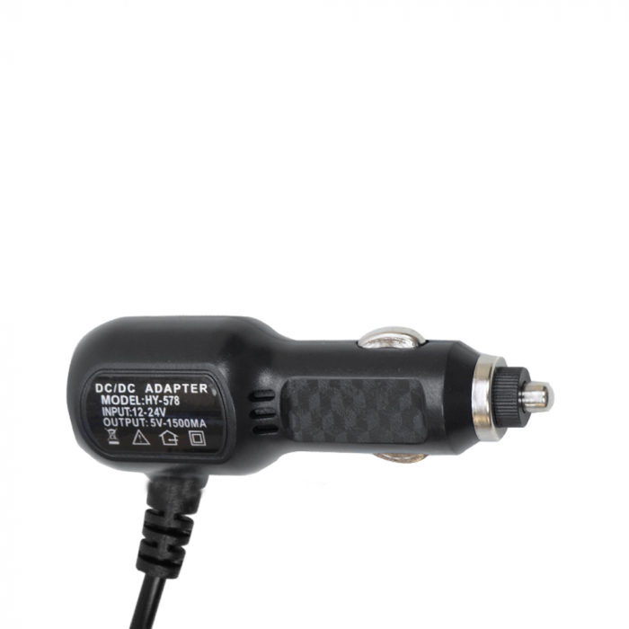 Incarcator auto PNI cu mufa mini USB 12V/24V - 5V 1.5A, pentru DVR auto, lungime cablu 3.5m [3]